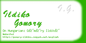 ildiko gomory business card